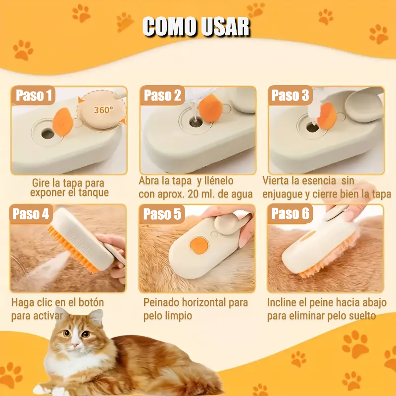CEPILLO PARA MASCOTAS 3 EN 1