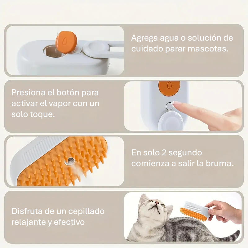 CEPILLO PARA MASCOTAS 3 EN 1