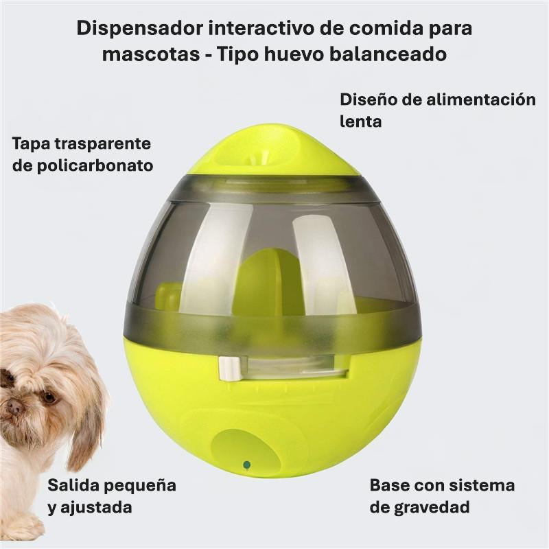 🐾 JUGUETE INTERACTIVO DISPENSADOR DE COMIDA – ¡DIVERSIÓN Y ALIMENTACIÓN EN UNO!