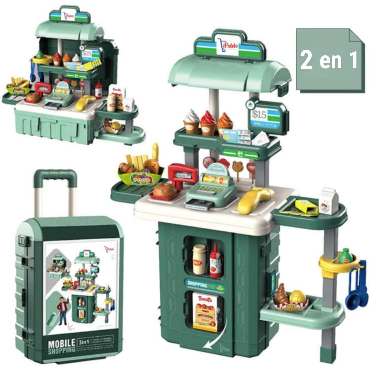 🛒 MALETA JUGUETE 2 EN 1: MESA DE SUPERMERCADO – ¡DIVERSIÓN Y APRENDIZAJE EN UN SOLO JUEGO!