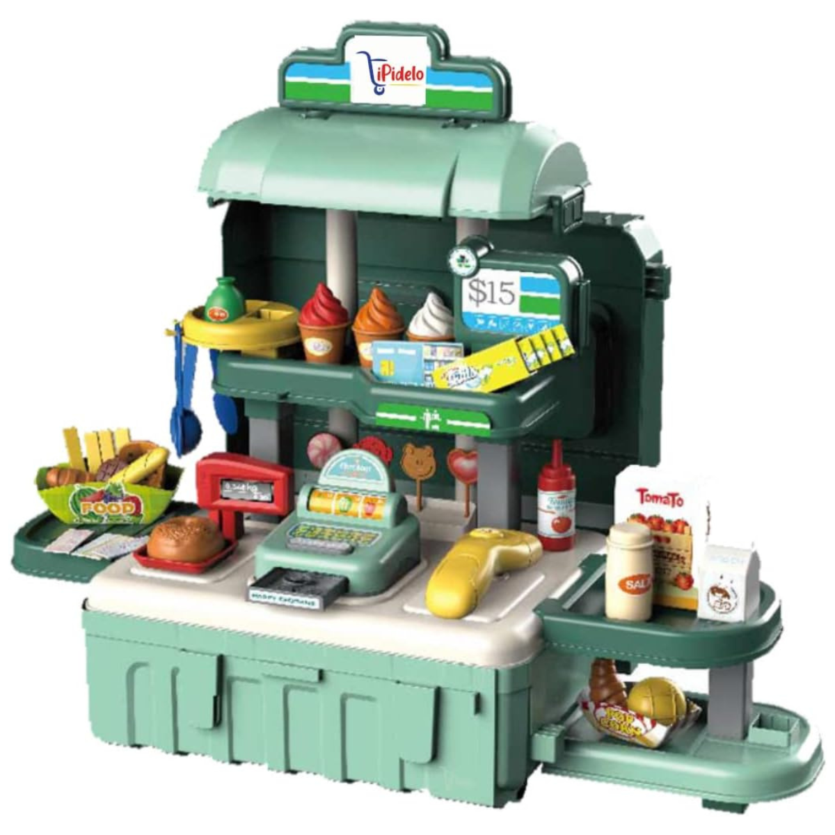 🛒 MALETA JUGUETE 2 EN 1: MESA DE SUPERMERCADO – ¡DIVERSIÓN Y APRENDIZAJE EN UN SOLO JUEGO!