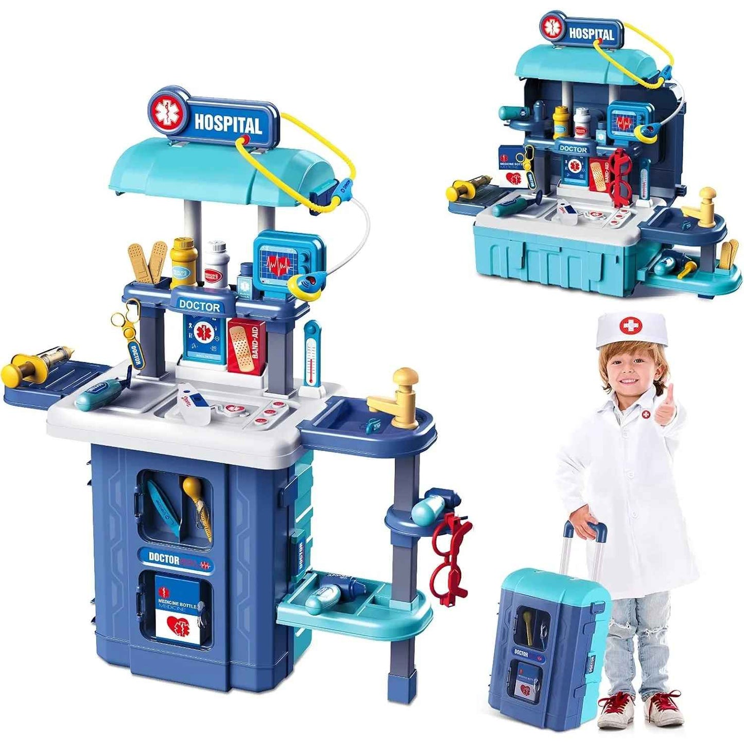 🧰 MALETA JUGUETE 2 EN 1: HOSPITAL INFANTIL – ¡DIVERSIÓN QUE EDUCA!